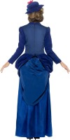 Preview: Victorian ladies costume in velvet blue