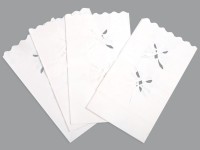 Widok: 10 białych latających latających torebek ważki 15x9x26 cm