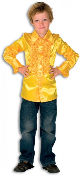 Yellow ruffled shirt for boys