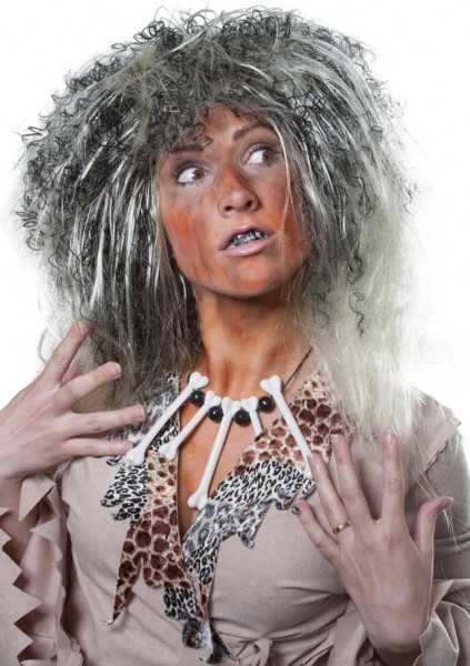 Cave woman wig blond-black
