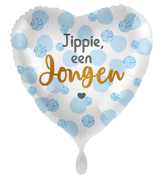 Baby Boy Heart foil balloon NL 43cm
