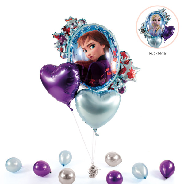 XL Heliumballon in der Box 3-teiliges Set Frozen Anna & Elsa