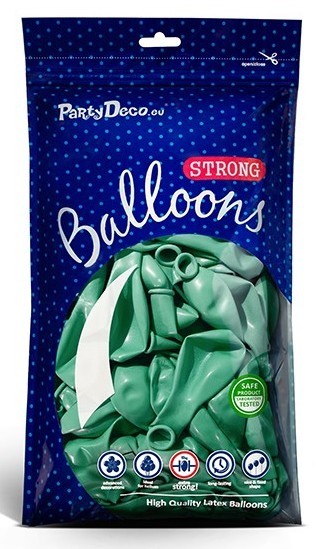 10 Partystar metallic Ballons aquamarin 23cm 2