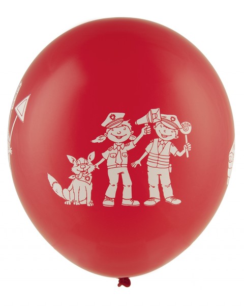 Set of 5 police operation balloons 30cm 3