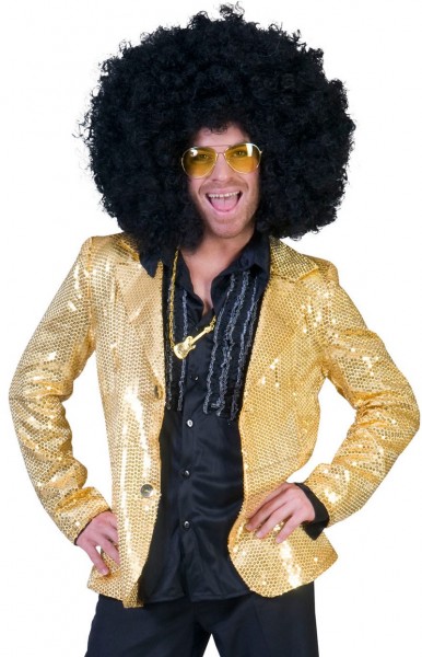 Golden disco funk men's jacket