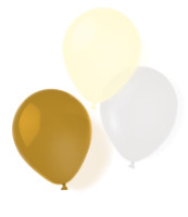 8 gyllene överraskningsballonger 10"