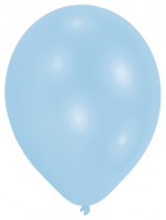 Sæt med 50 luftballoner lyseblå 27,5 cm