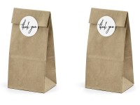 Aperçu: 6 sacs cadeaux de remerciement blanc marron