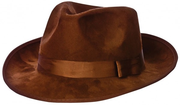 Brązowy kowbojski kapelusz gangstera