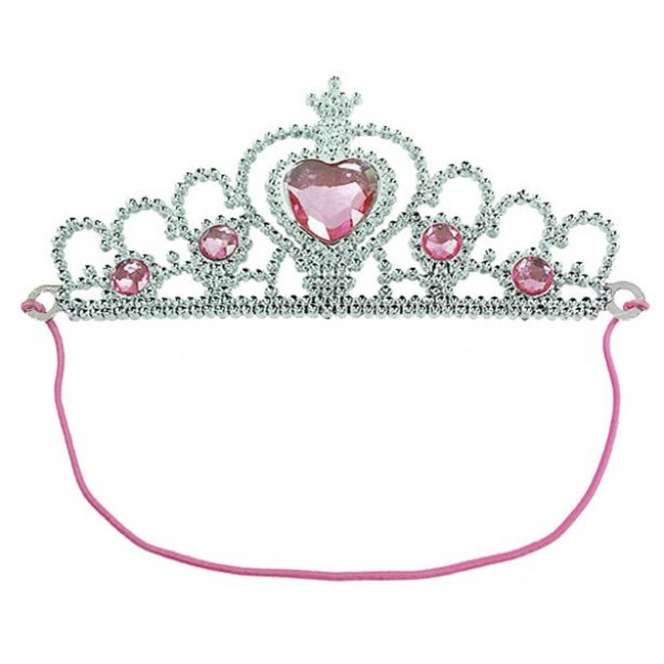 Prinsessen tiara met roze hartjes