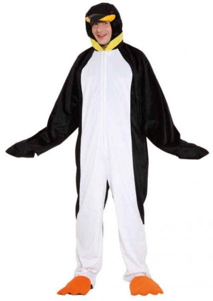 Pingvin kostume fuld krop med hætte maske