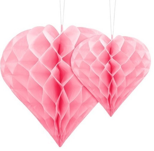 Diamond honeycomb ball light pink 30cm 2
