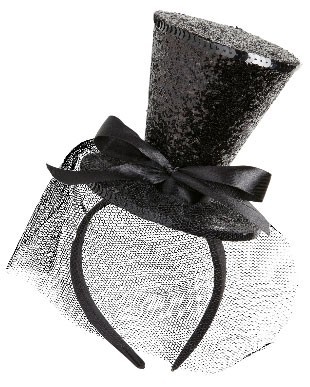 Mini glitter veil & bow headband