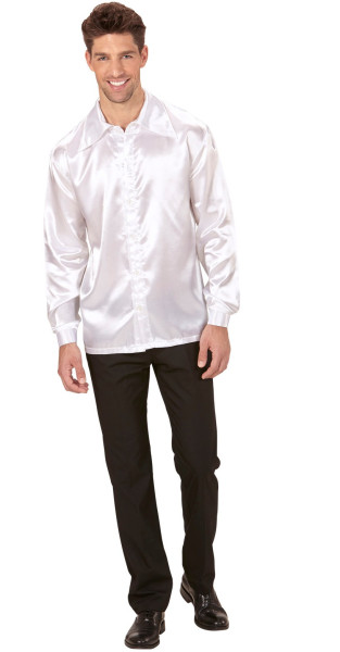 Klassisches weißes Disco Hemd 3