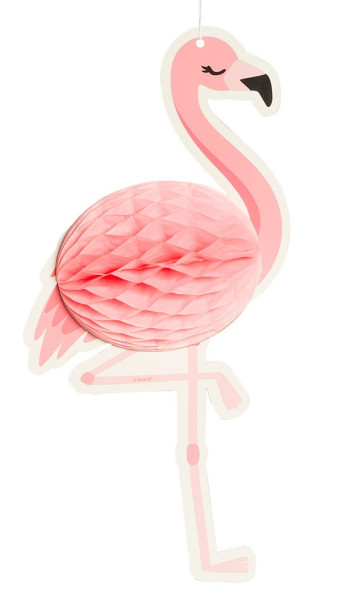Party Flamingo Kula o strukturze plastra miodu 27 x 14 cm