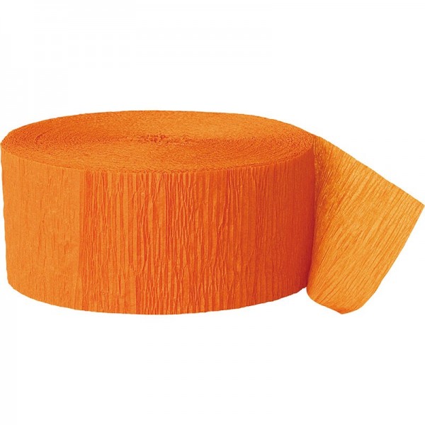 Crepe paper streamer Fiesta Orange 24.6m