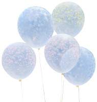 5 bunte Sommerwiese Ballons 30cm