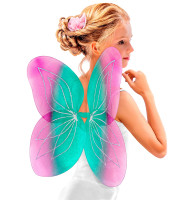 Preview: Glitter wings for girls turquoise-pink