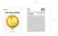 Glossy 60th Birthday Folienballon 45cm