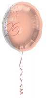 Vorschau: Rosy Blush 25th Birthday Folienballon 45cm