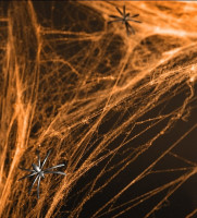 Spooky edderkopweb i orange 60g