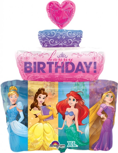 Folienballon Disney Prinzessinnen Geburtstagstorte