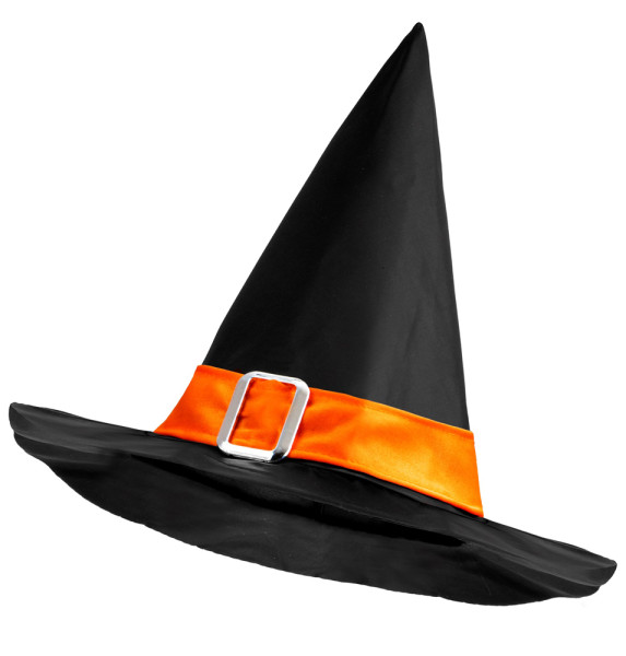 Chapeau de sorcière pour enfant noir-orange