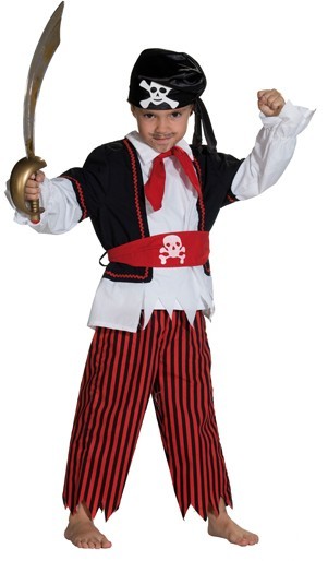 Pirat pojke barn kostym