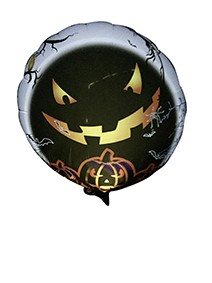 LED Foil Balloon Scary Pumpkin 3