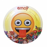 Förhandsgranskning: 6 Funny Emoji World papperstallrikar 23cm