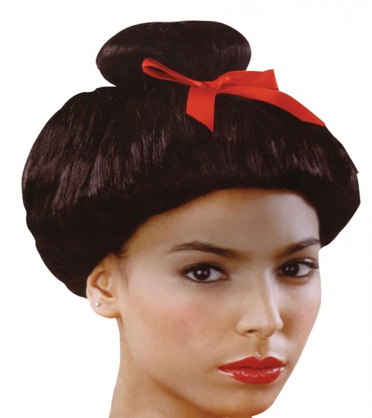 Japanese woman hattori bun wig