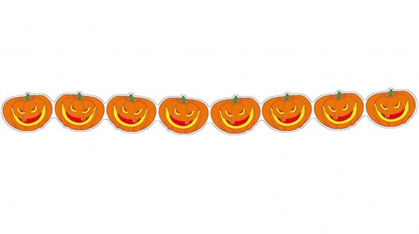 Scary Pumpkin Kürbis Girlande Halloween 3m 2