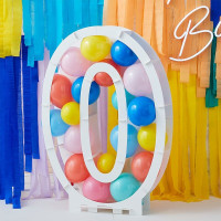 Preview: Fillable number 0 balloon stand