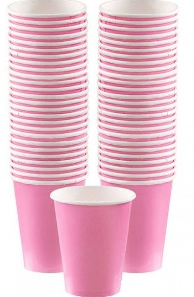 40 vasos de papel rosa claro Petunia 340ml