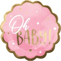 Oh baby foil balloon pink 55cm