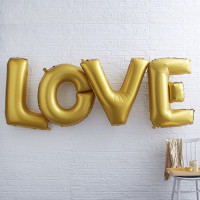 Preview: Golden Palace Love foil balloon 1m