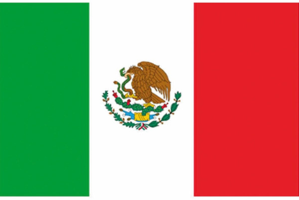 Bandera de México Abanico 90 x 150 cm