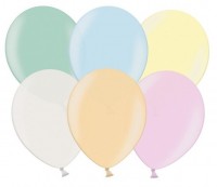 100 metalowych balonów Partystar pastelowych 27 cm