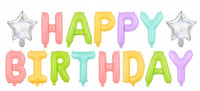 Oversigt: Farverig tillykke med fødselsdagen folieballon
