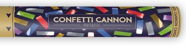Canon à confettis métallique coloré 40cm 2