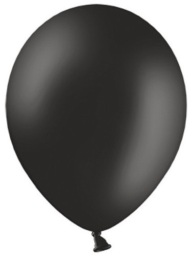 10 Partystar luchtballonnen zwart 30cm