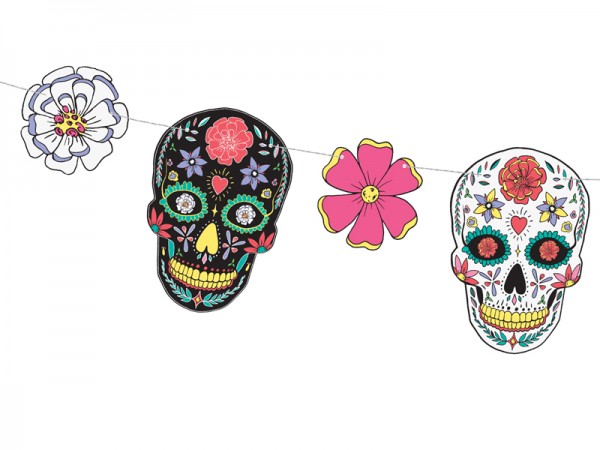 Feast of the Dead Masks Garland 1.2m 5