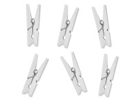 Preview: 10 wooden clips in elegant white