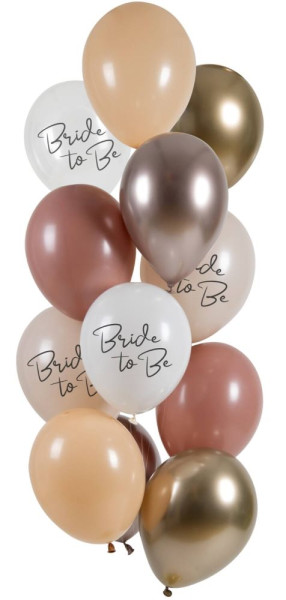 12 elegant bride to be balloons