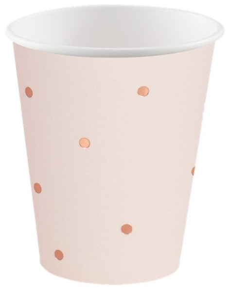 10 shot paper cups with red golf-colored dots 118ml
