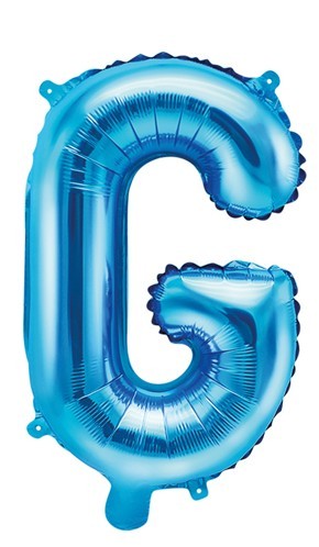 Folieballon G azuurblauw 35cm