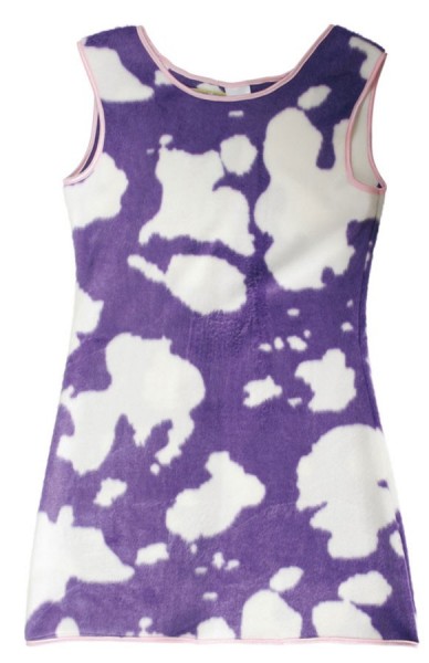 Purple cowspot dress for women 2