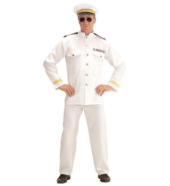 Weißes Navy Captain Herren Kostüm 3