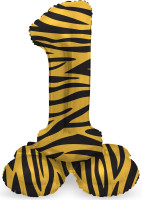 Palloncino numero 1 tigre con base 41cm