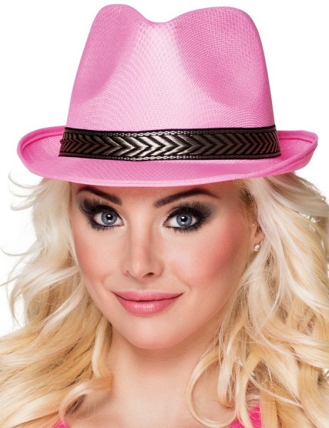 Cappello da discoteca rosa